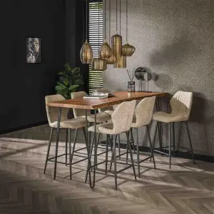 Barstoel Boucl lendesteun verpakt/2 / Boucl zand