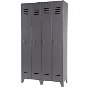 STIJN HOOG 2-DEURS LOCKERKAST STEEL GREY [fsc]