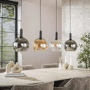 Hanglamp Sfera tricolore 4-lichts / Artic zwart