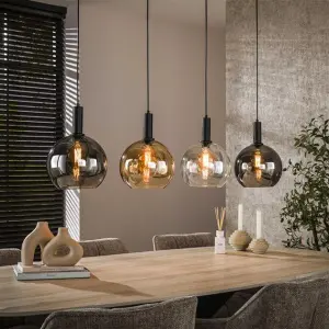 Hanglamp Sfera tricolore 4-lichts / Artic zwart