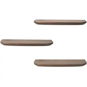 Wandplank Gusta Brown | 60 cm | Set van 3