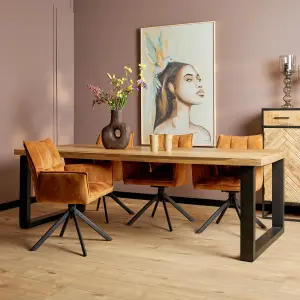 Eetkamertafel Denver Rechthoek U-poot 220