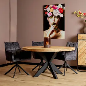 Eetkamertafel Denver Rond Mangohout 140
