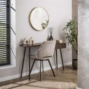 Hal-/kaptafel Carve 1 lade / Massief acacia bruin