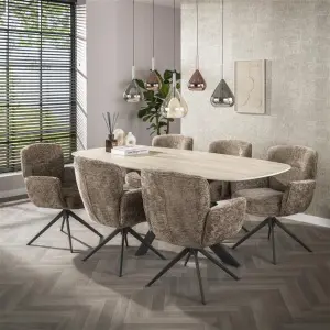 Armstoel Forza draaibaar verpakt per 2 / Hoven champagne