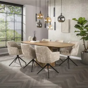 Armstoel Pull draaibaar verpakt per 2 / Alura zand