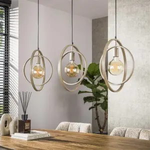 Hanglamp Turn Around 3-lichts / Beige