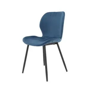 Stoel Rondea verpakt per 4 / Velours blauw