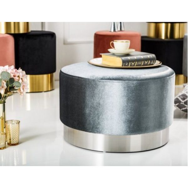 Bijzettafel Glamour Velvet Zilver