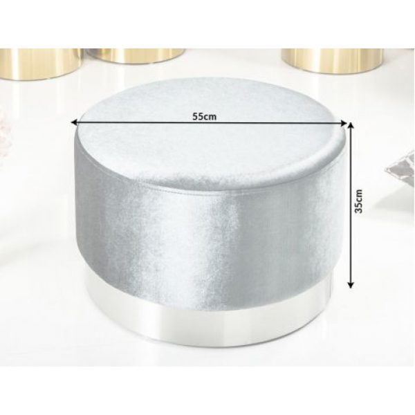 Bijzettafel Glamour Velvet Zilver