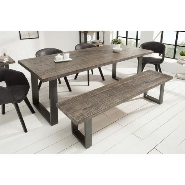 Eetkamerbank Iron Craft Mango Antraciet 170