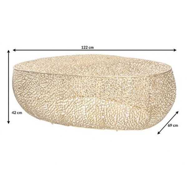 Salontafel Leaf 122 cm Goud