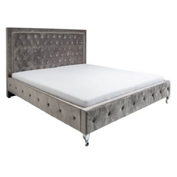 Bed Glamour Velvet 180x200 Zilver