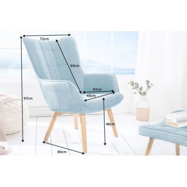 Showroommodel Fauteuil Dina Blauw, zelf afhalen