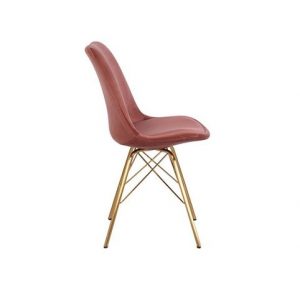 Kuipstoel Skandinavia Roze Velvet - Goud Frame