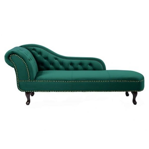 Chesterfield Recamiere Smaragdgroen Velvet
