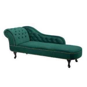 Chesterfield Recamiere Smaragdgroen Velvet