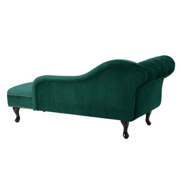 Chesterfield Recamiere Smaragdgroen Velvet