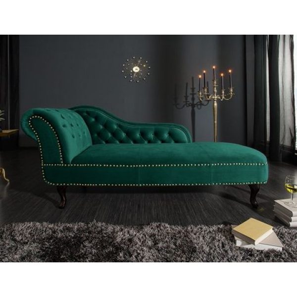 Chesterfield Recamiere Smaragdgroen Velvet