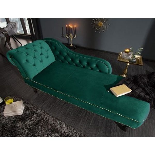 Chesterfield Recamiere Smaragdgroen Velvet
