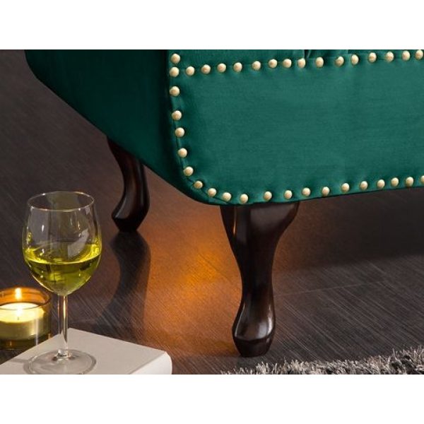 Chesterfield Recamiere Smaragdgroen Velvet
