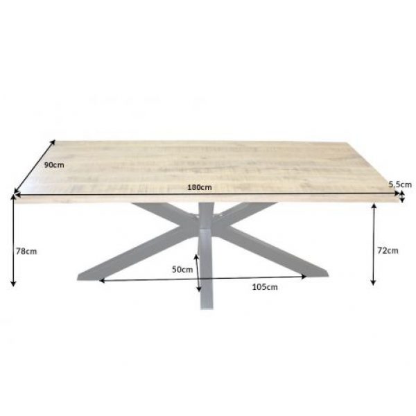 Eettafel Galaxy Naturel 200 Mango