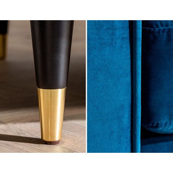 Sofa Knus 3-zits Velvet Donkerblauw
