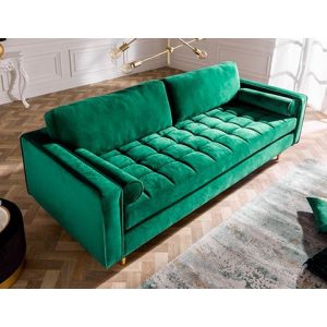 Sofa Knus 3-zits Velvet Smaragdgroen
