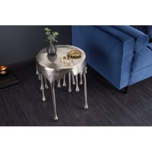 Bijzettafel Liquid Zilver