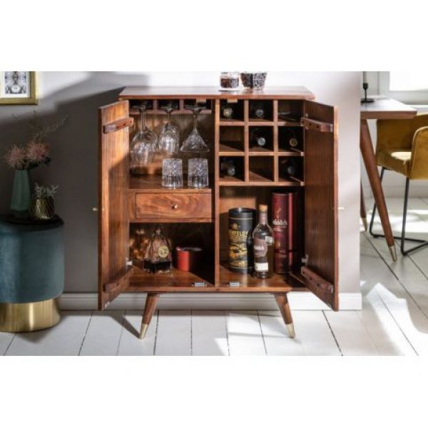 Showroommodel Drankenkast Hexagon Acacia, zelf afhalen