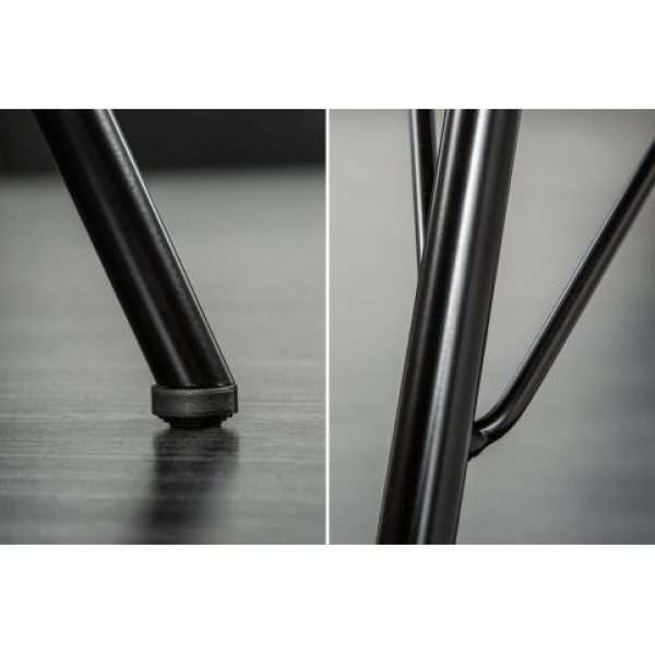 Kuipstoel Skandinavia Geel Velvet - Zwart frame