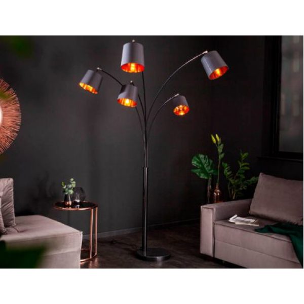 Vloerlamp Levels Zwart / Goud