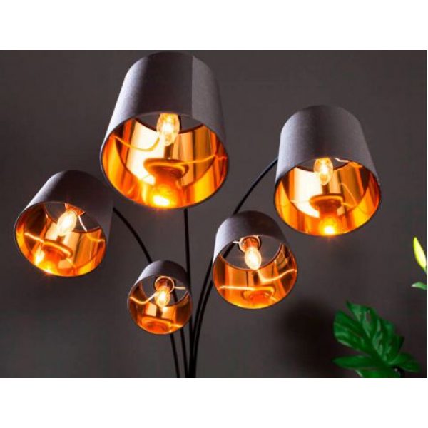 Vloerlamp Levels Zwart / Goud