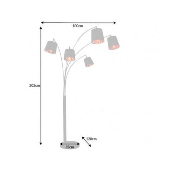 Vloerlamp Levels Zwart / Goud