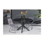 Eettafel Oslo Acacia Round 120 cm Zwart