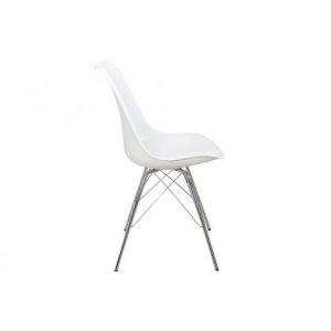 Design Eetkamerstoel Focus Wit / Chroom