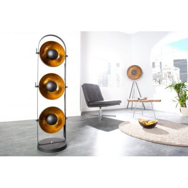 Showroommodel Vloerlamp Studio 3 Lights Zwart / Goud, zelf afhalen