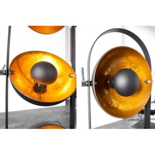 Showroommodel Vloerlamp Studio 3 Lights Zwart / Goud, zelf afhalen