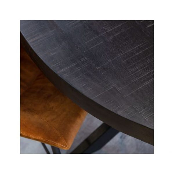 Eetkamertafel Denver Black Rond 130