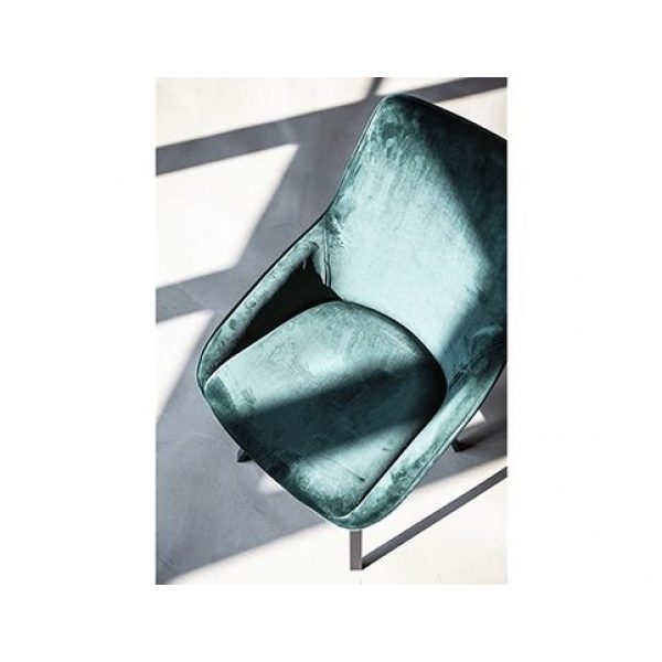 By-Boo Eetkamerstoel Beau Groen Velvet