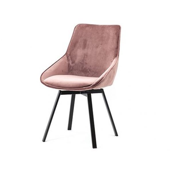 By-Boo Eetkamerstoel Beau Oud Roze Velvet