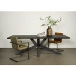 Eettafel Sovana Live-edge Zwart 200