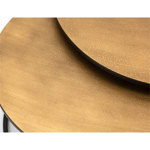 By-Boo Bijzettafel Setto Brass Klein Set van 2