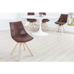 Vintage Design Eetkamerstoel Brit Bruin