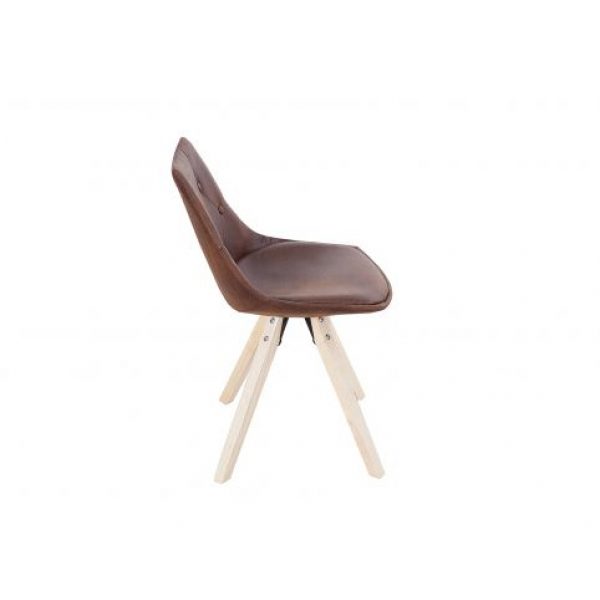 Vintage Design Eetkamerstoel Brit Bruin