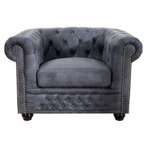 Fauteuil Chesterfield Edward Grijs