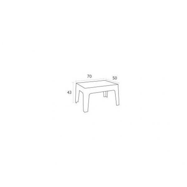 Design Tuintafel Box Rood