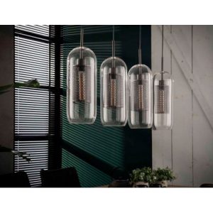 Hanglamp Mesh Cilinder Glas