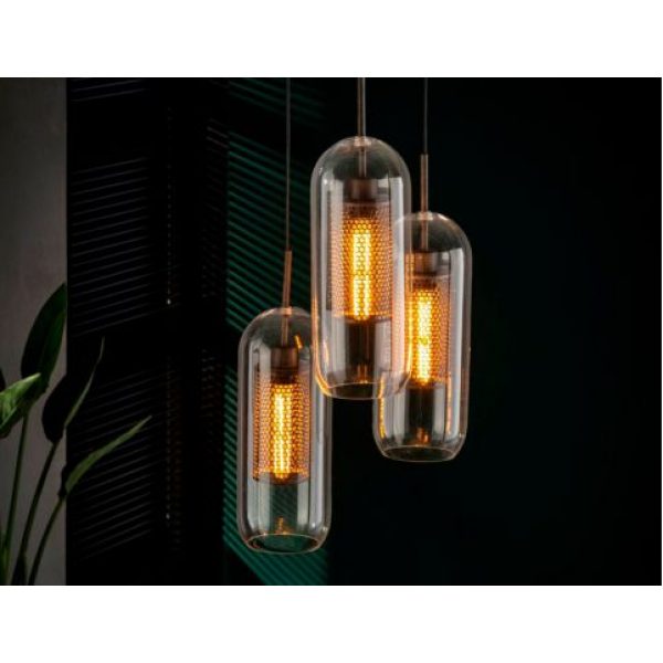 Hanglamp 3L Cilinder Glas