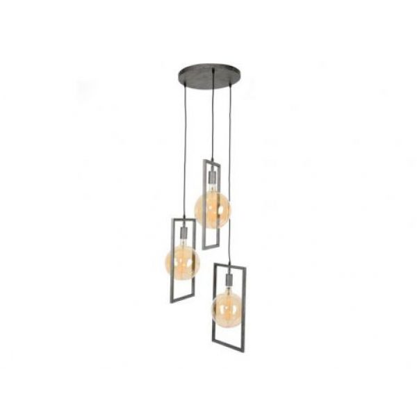 Hanglamp sky 3L getrapt / Oud zilver